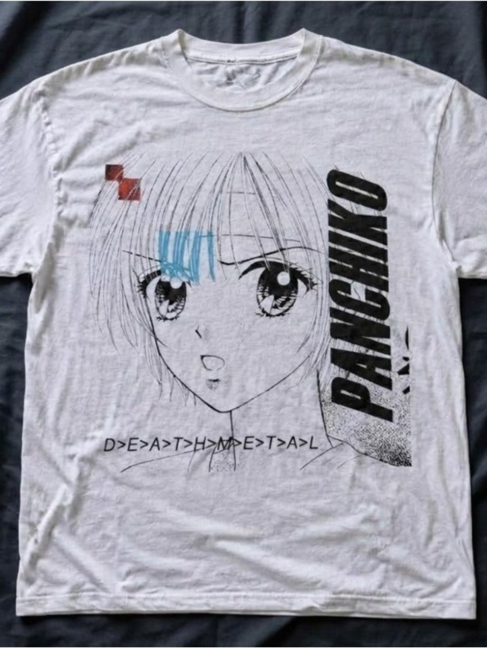 Gildan White Panchiko Graphic Anime T-shirt